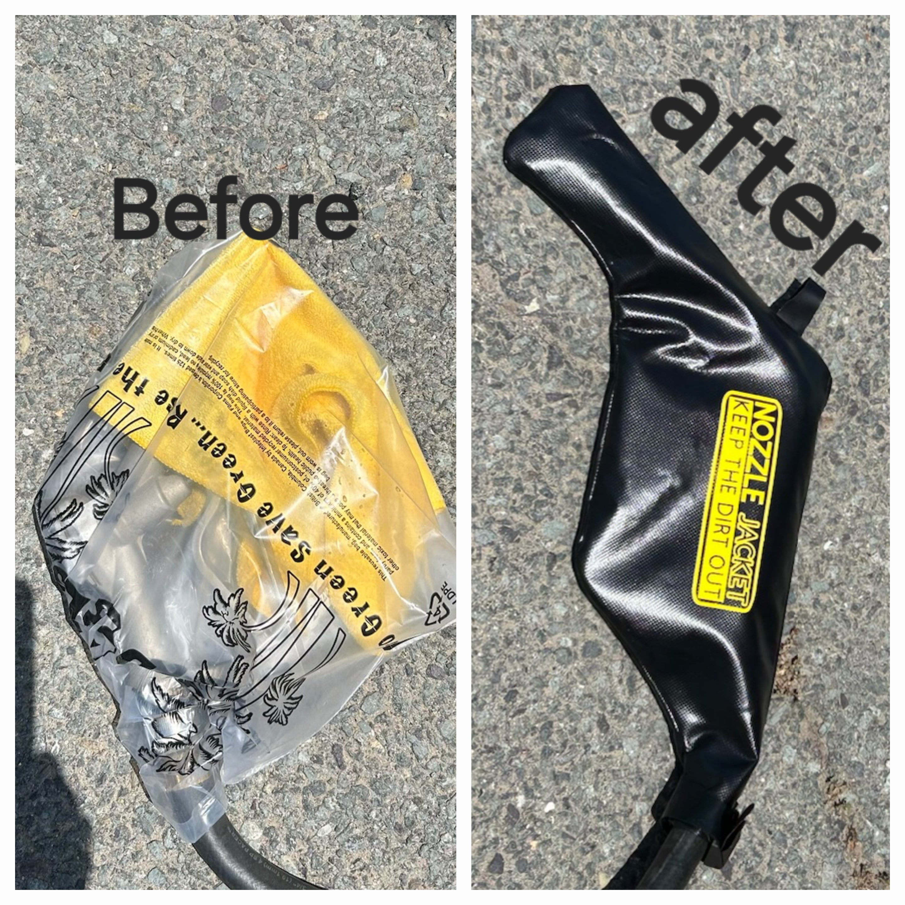 Fuel Nozzle Cover vs Plastic Bag - Lemaster Built LLC